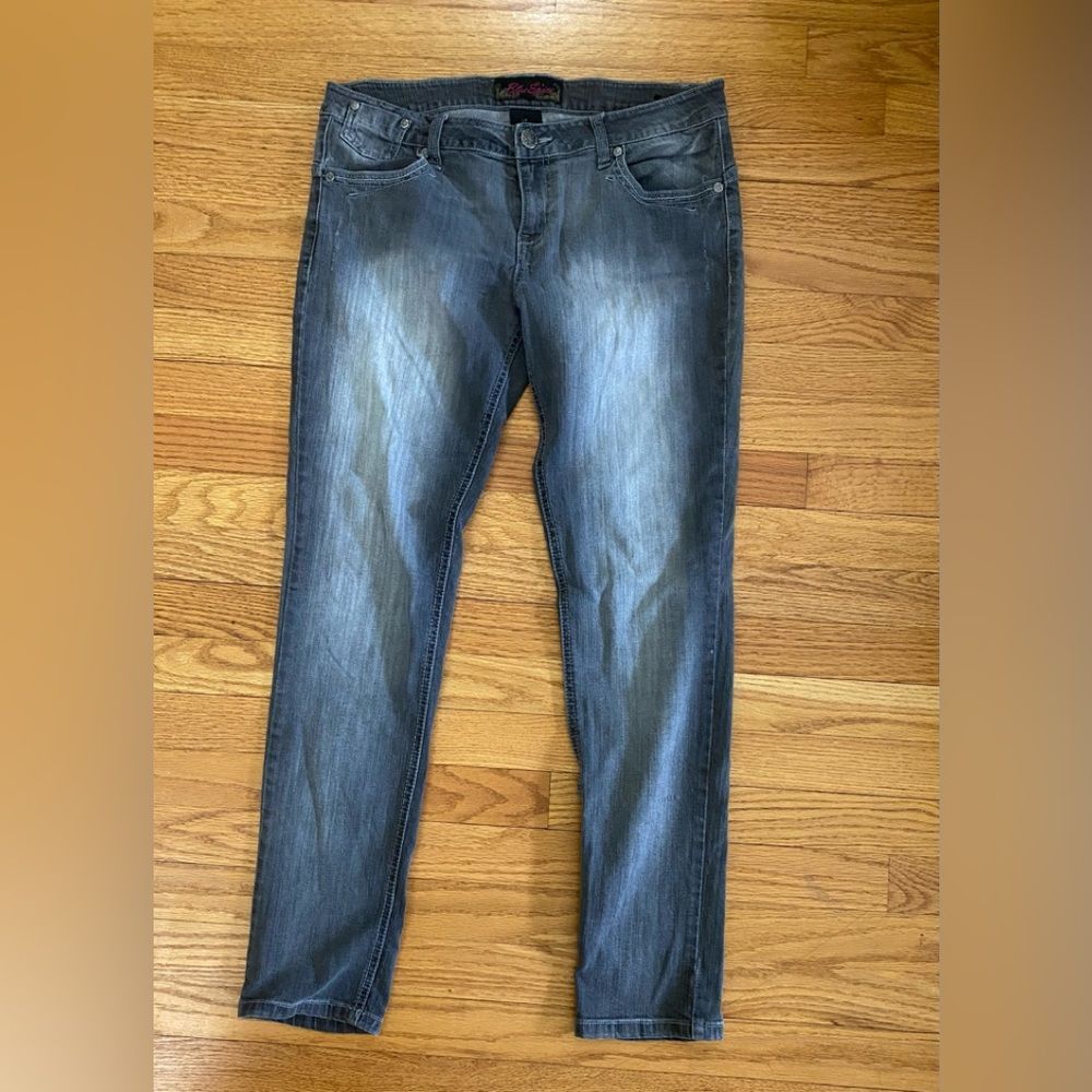 Blue Spice Jeans Women’s 13 Junior’s Gray Distressed Pants Casualwear Denim Y2K